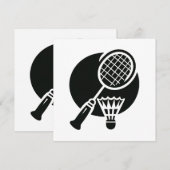 Invitation Graphique de badminton (Devant / Derrière)