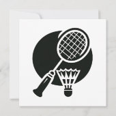 Invitation Graphique de badminton (Dos)