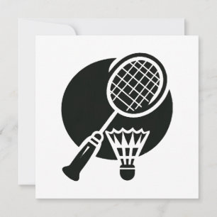 Invitation Graphique de badminton