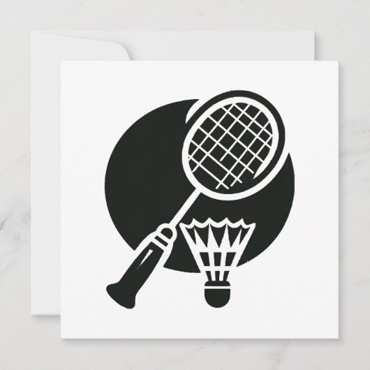 Invitation Graphique de badminton (Devant)