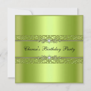 Invitation Graphique de Fête d'Anniversaire Chartreuse Diaman