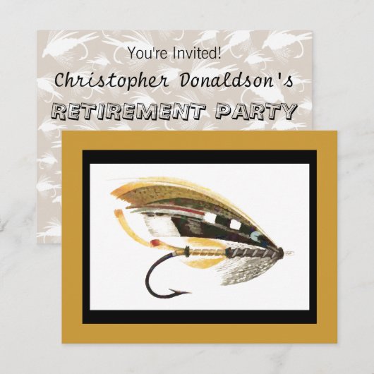 Invitation Graphique de Fly Fishing Lure (Devant / Derrière)