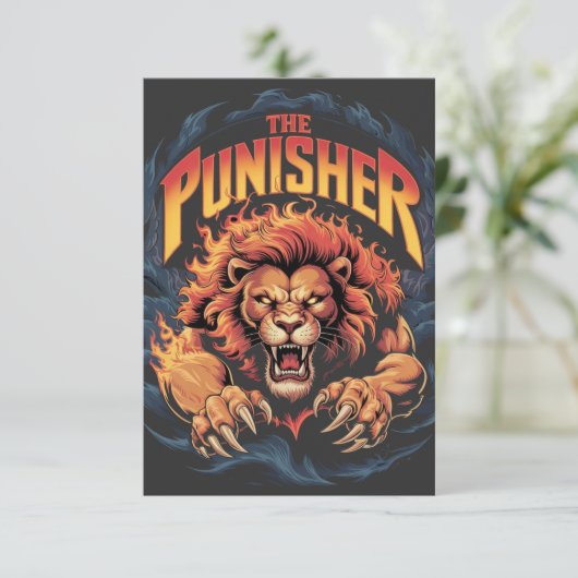 Invitation Graphique de Lion de Fierce Punisher (Debout devant)