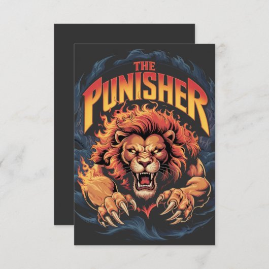 Invitation Graphique de Lion de Fierce Punisher (Devant / Derrière)