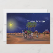 Invitation Graphique de Noël étoilé masculin (Devant)