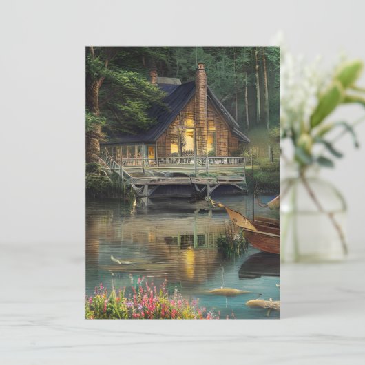 Invitation Graphique de pêche (Debout devant)