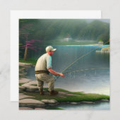 Invitation Graphique de pêche (Devant / Derrière)