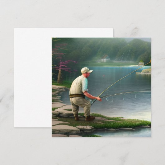 Invitation Graphique de pêche (Devant / Derrière)