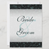 Invitation Graphique de placement avec bordure florale bleue (Devant)