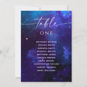 Invitation Graphique de placement de mariage de galaxie Cie