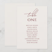 Invitation Graphique de placement de mariage en ivoire doux | (Devant / Derrière)