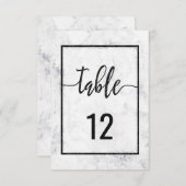Invitation Graphique de placement de table de mariage en marb (Devant / Derrière)