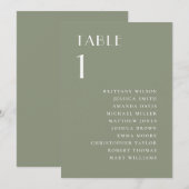 Invitation Graphique de placement des invités de mariage de j (Devant / Derrière)