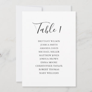 Invitation Graphique de placement moderne simple noir et blan