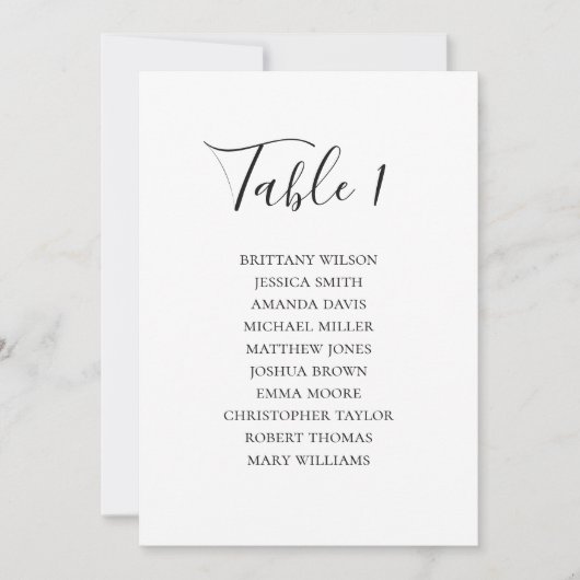 Invitation Graphique de placement moderne simple noir et blan (Devant)