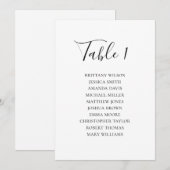Invitation Graphique de placement moderne simple noir et blan (Devant / Derrière)