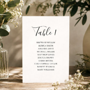 Invitation Graphique de placement moderne simple noir et blan