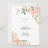 Invitation Graphique de référence de table verte de couleur e (Devant)