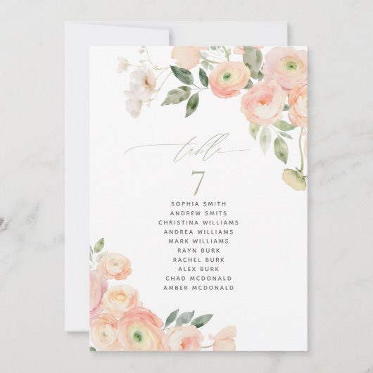 Invitation Graphique de référence de table verte de couleur e (Dos)