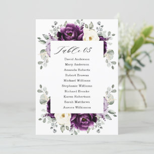 Invitation Graphique de sièges blanc blanc de prune violette 