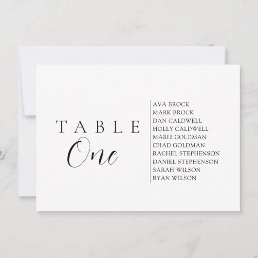 Invitation Graphique de sièges du tableau de texte de script (Dos)