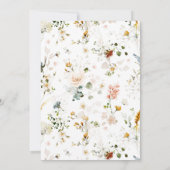 Invitation Graphique de table de jardin de fleurs sauvages Nu (Dos)