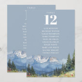 Invitation Graphique de table de montagne bleue poussiéreuse  (Devant / Derrière)