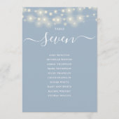 Invitation Graphique de table de numéro de chaise de lumière  (Devant)