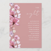 Invitation Graphique de table de numéro de photo florale rose (Devant)