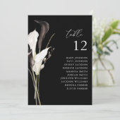 Invitation Graphique de table fleuri noir et blanc BL (Debout devant)