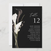 Invitation Graphique de table fleuri noir et blanc BL (Dos)
