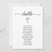 Invitation Graphique de tableau mariage individuel moderne ch (Devant)