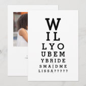 Invitation Graphique d'opticien de demoiselle d'honneur pour  (Devant / Derrière)