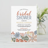 Invitation Graphique Floral Douche nuptiale (Debout devant)