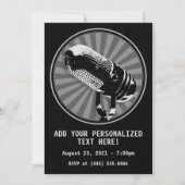 Invitation Graphique Microphone rétro (Devant)