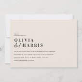 Invitation Graphique minimaliste moderne noir et blanc unique (Devant)