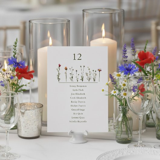 Invitation Graphique numérique Fleur sauvage illustré