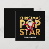 Invitation Graphique Robot Père Noël Star de Noël Pop (Devant / Derrière)