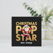 Invitation Graphique Robot Père Noël Star de Noël Pop (Debout devant)