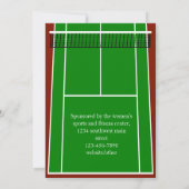 Invitation graphique sur la disposition des courts (Dos)