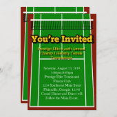 Invitation graphique sur la disposition des courts (Devant / Derrière)