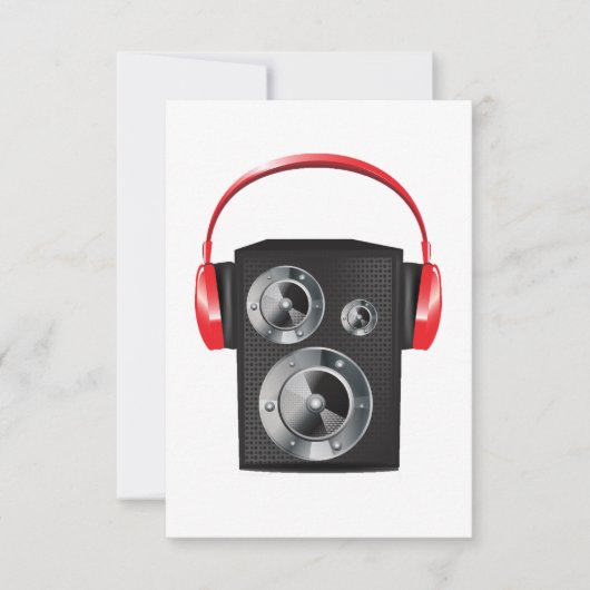 Invitation Graphiques de musique audio d'enceinte de casque r (Devant)