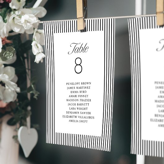 Invitation Graphiques de sièges de mariage de classe élégante