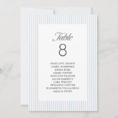 Invitation Graphiques de table de mariage de classe élégance (Devant)