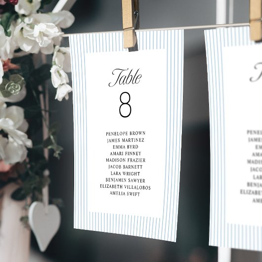 Invitation Graphiques de table de mariage de classe élégance