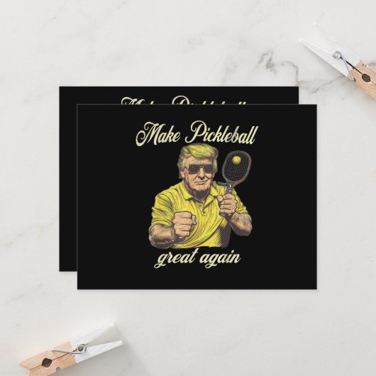 Invitation Graphiques drôles pour amateurs de Pickleball (Devant/Arrière en situation)