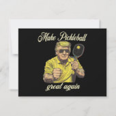 Invitation Graphiques drôles pour amateurs de Pickleball (Dos)