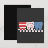 Invitation Graphisme à trois dents 4 juillet (Devant / Derrière)