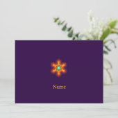 Invitation Graphisme de fleur à néon futuriste (Debout devant)