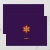 Invitation Graphisme de fleur à néon futuriste (Devant / Derrière)